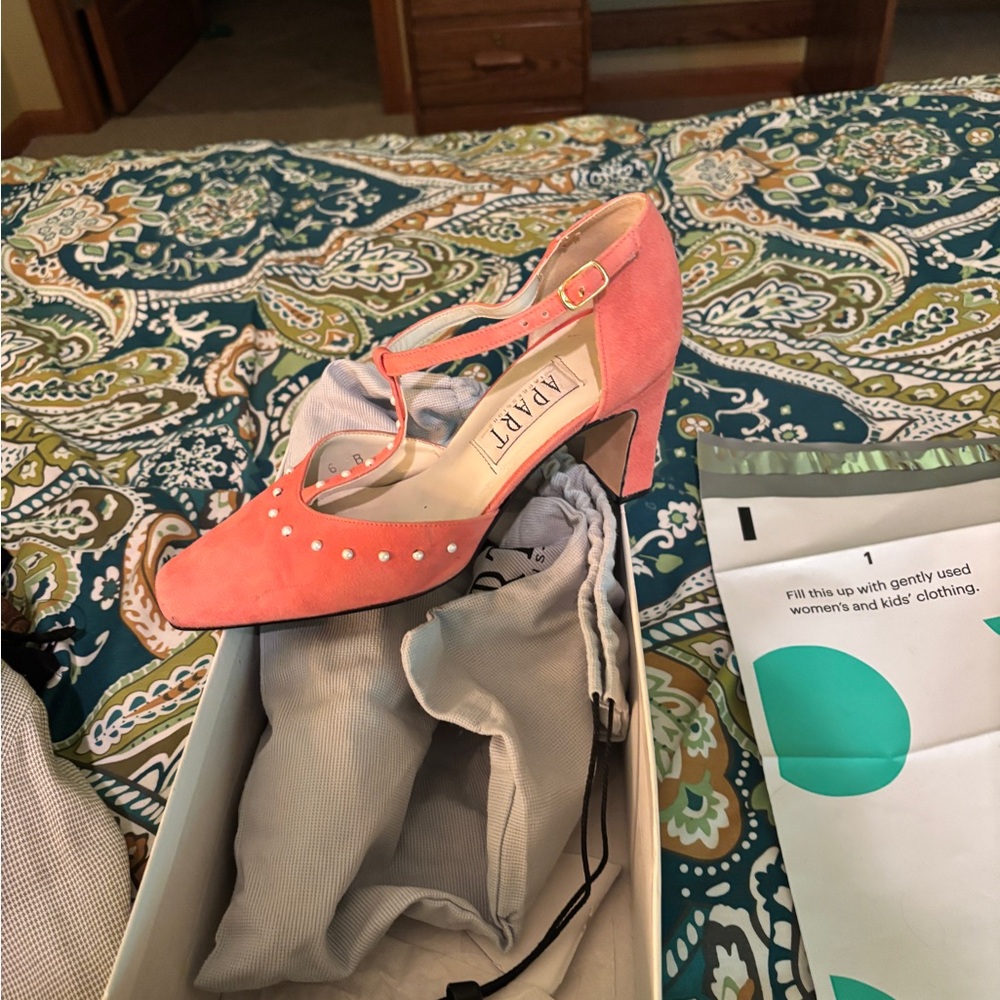 SOLD! Marmi Coral Women's Heels with Stud Accents